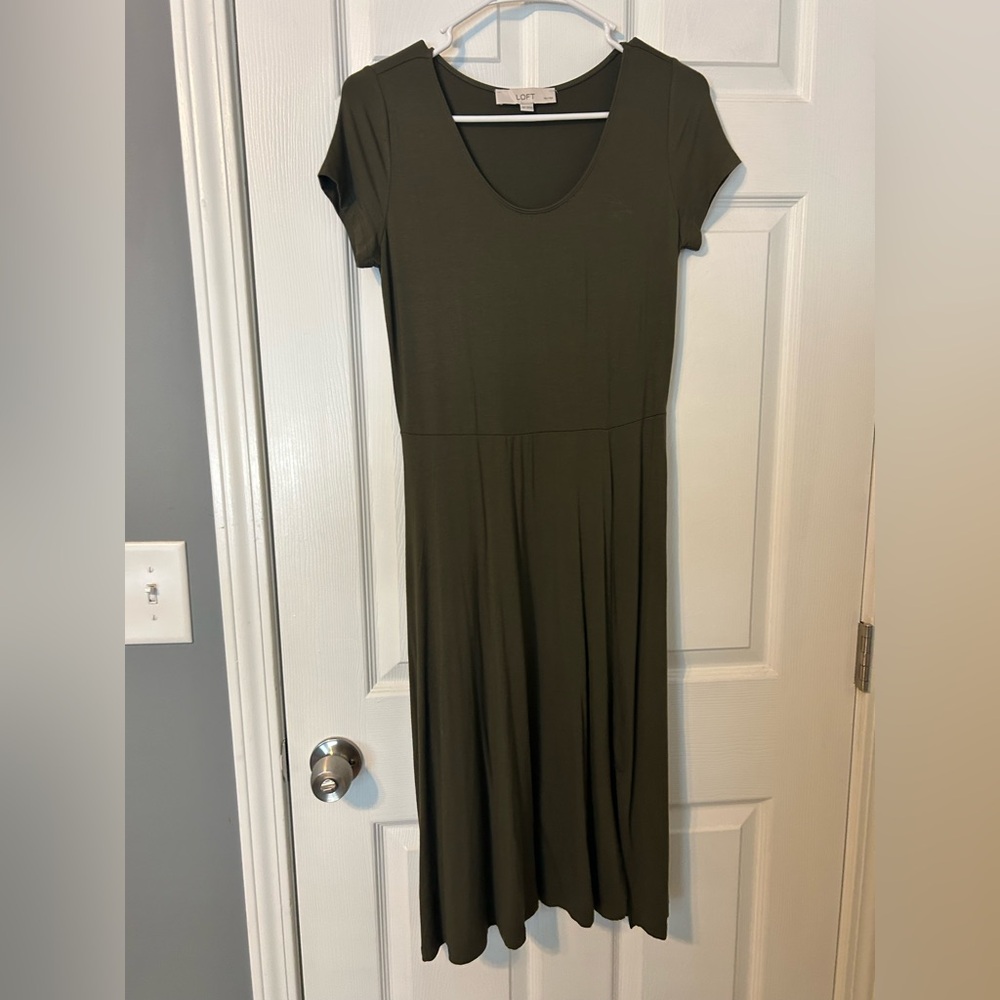 LOFT Green Dress Short Sleeve XSP